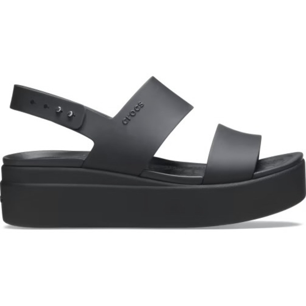 Crocs Brooklyn Low Wedge Sandals Black Platform LiteRide 206453 Womens 6